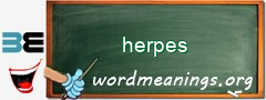 WordMeaning blackboard for herpes